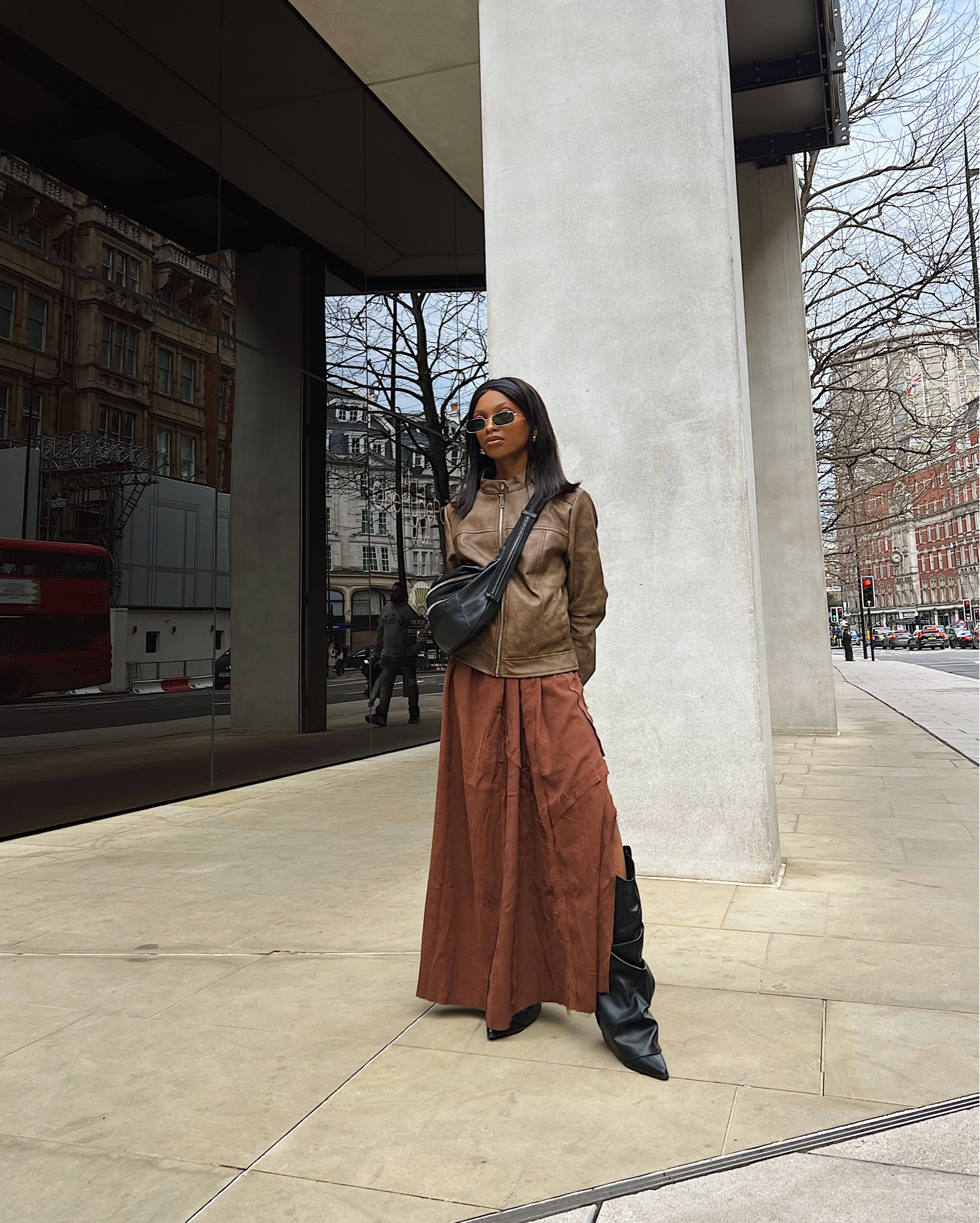 All brown look, maxi skirt faux leather jacket western boots

#LTKSpringSale #LTKeurope