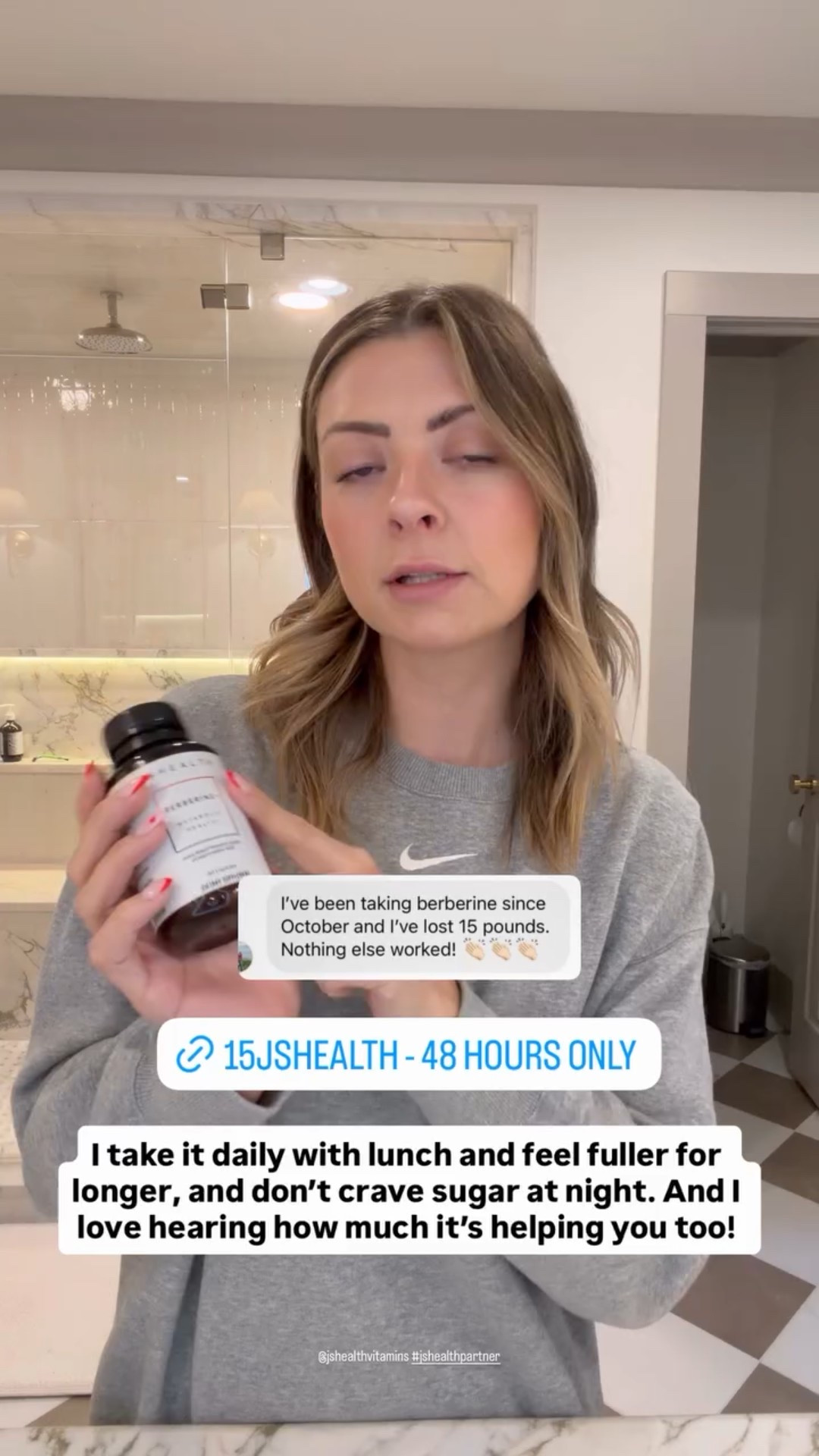 @jshealthvitamins #jshealthpartner  I take it daily with lunch and feel fuller for longer, and don’t crave sugar at night. And I love hearing how much it’s helping you too!