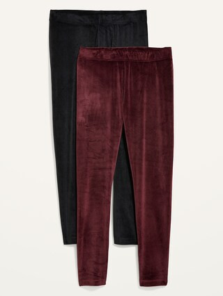 High-Waisted Velour Leggings 2-Pack For Women | Old Navy (US)