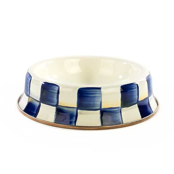 Royal Check Enamel Cat Dish | MacKenzie-Childs