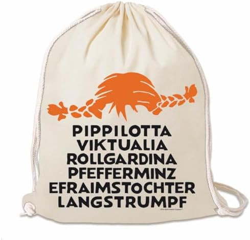 Logoshirt® Pippi Langstrumpf I Name I Stoffbeutel I bedruckt I natur I AZO-free I stabiler Korde... | Amazon (DE)