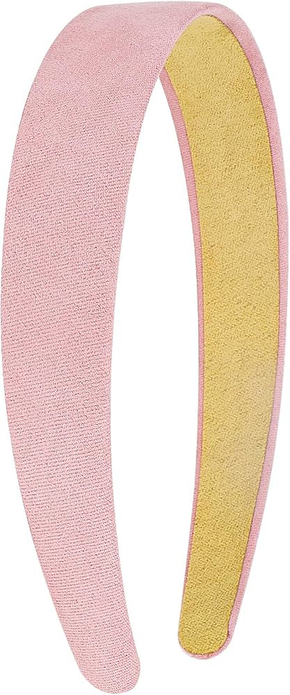 Wecoe Pink Headband Women 1 Inch Sueded Like Headband Non Slip Fashion Solid Plain Hair Band DIY ... | Amazon (US)