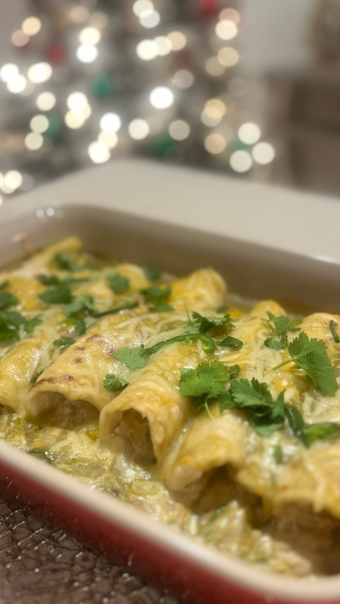 I just made Turkey  jalapeño 🦃 enchiladas for dinner tonight with homemade tortilla’s. Delicious 🤤 my favorite large dish from Le Creuset is linked here.

#LTKmomlife #LTKfoodie #LTKdayinmylife