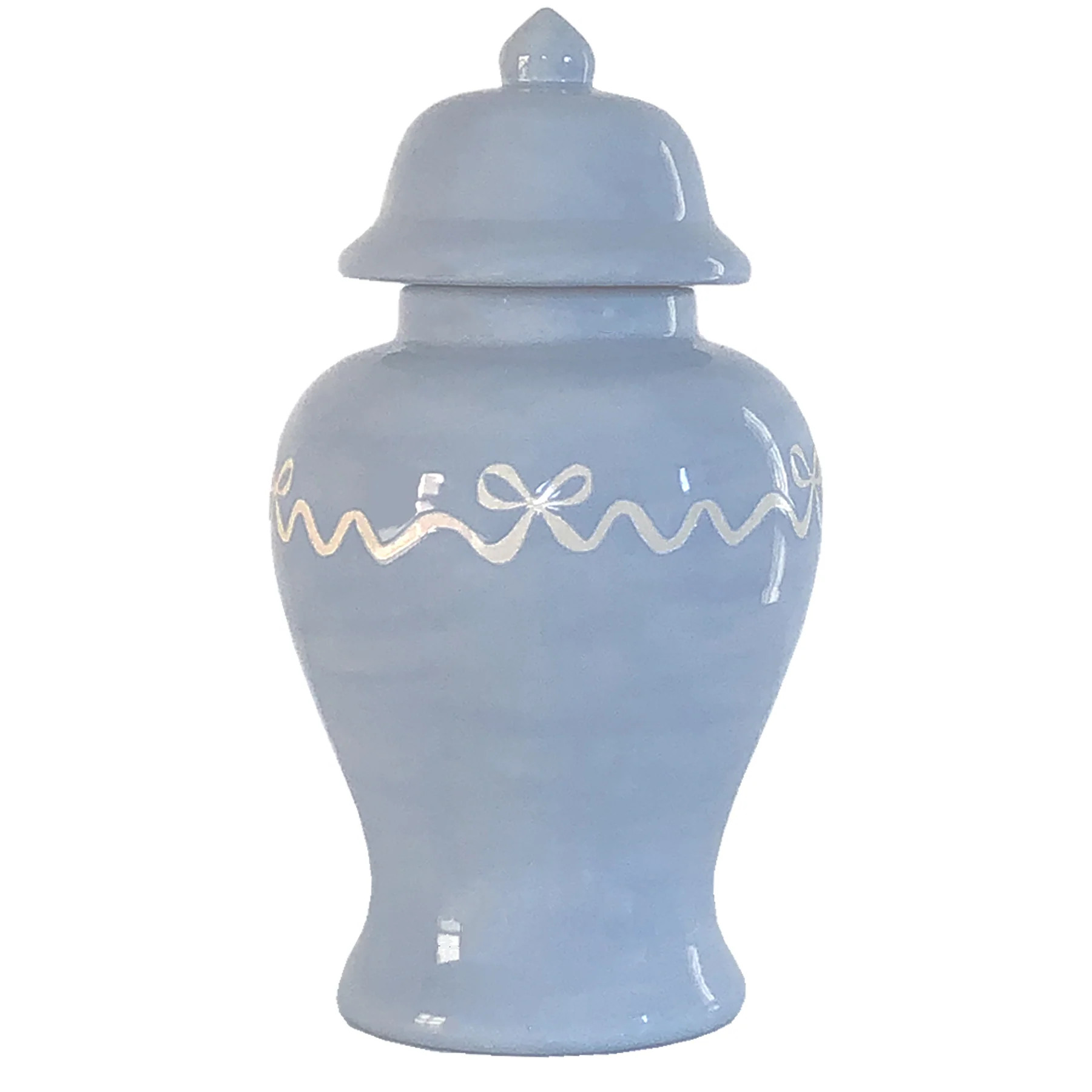 "Ribbons and Bows" Ginger Jars in Serenity Blue for Lo Home x Veronika's Blushing | Lo Home by Lauren Haskell Designs