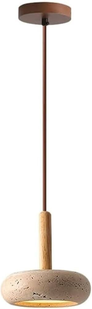 Modern Home Simplicity Wabi-Sabi Travertine Pendant Lamp Natural Stone Shade Pendant Light with L... | Amazon (US)