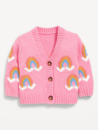 Printed Button-Front Cardigan Sweater for Baby | Old Navy (US)