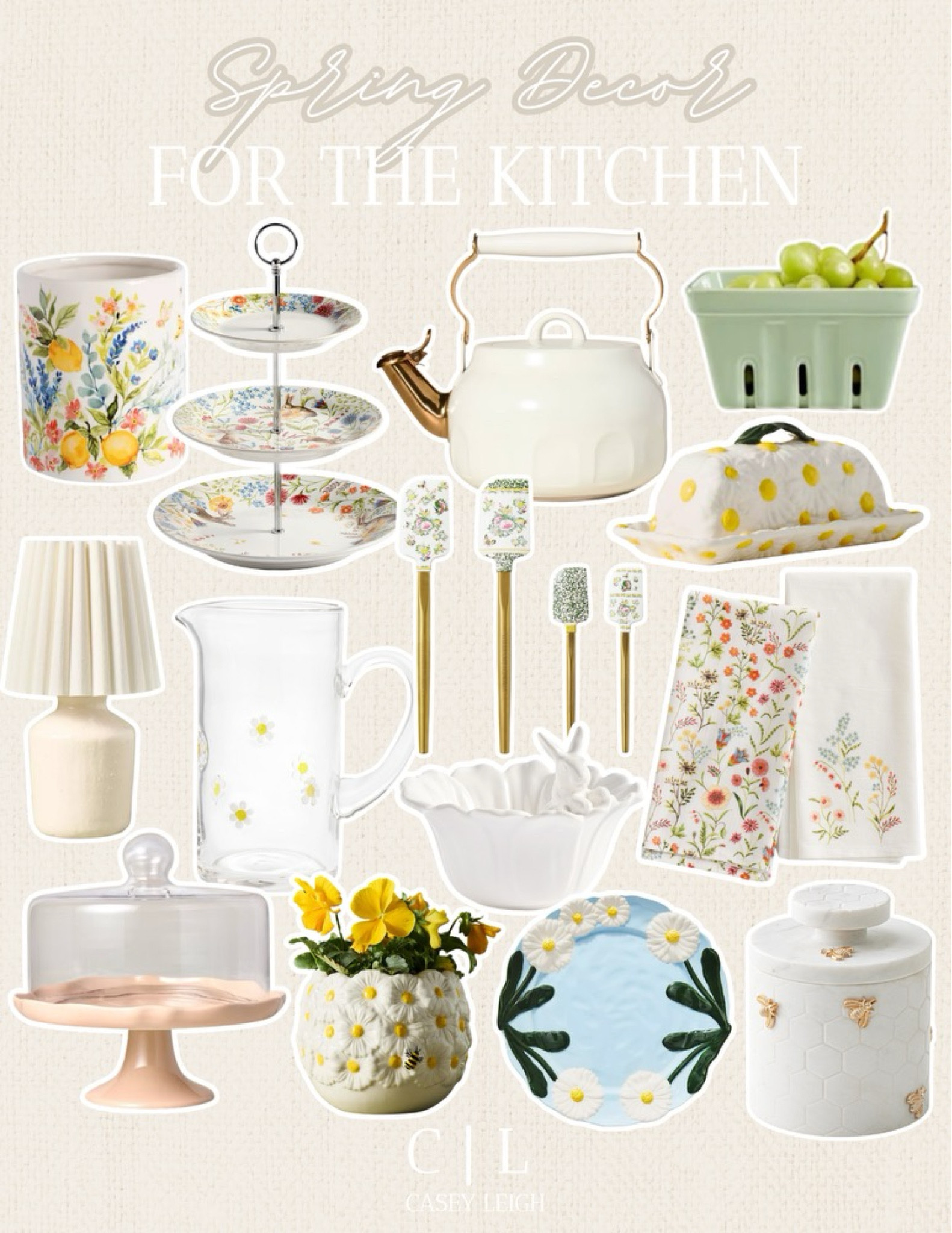 Spring is in the air, and it's time to refresh your kitchen with the cutest floral and pastel finds! From daisy pitchers to elegant cake stands, these pieces will brighten up any space. Shop them all now! #SpringDecor #KitchenRefresh

#LTKHome
