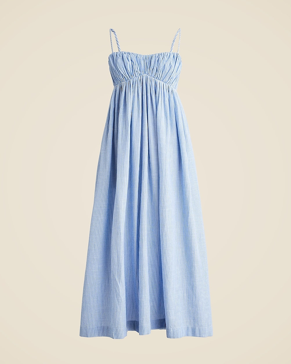 Airy gauze empire-waist midi dress in stripe | J. Crew US