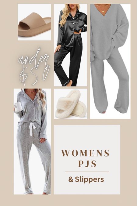 Women pjs and slippers under 50! 