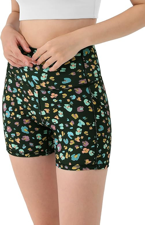 ODODOS Women's High Waisted Biker Shorts with Out Pockets, 5“ / 8" / 10" Inseam Workout Running... | Amazon (US)