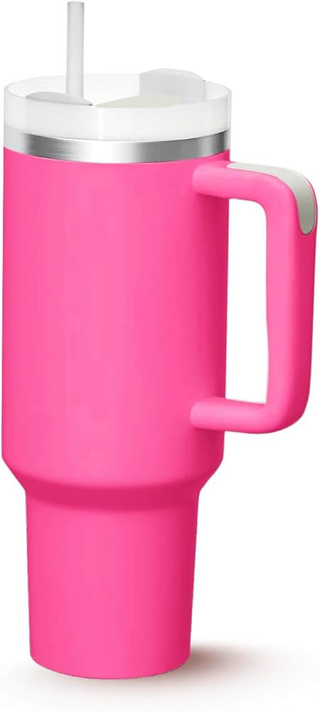 ROSE IN THE BOX Insulated 40 oz Tumbler With Handle and Straw Lid Double Wall Stainless Steel Wat... | Amazon (US)