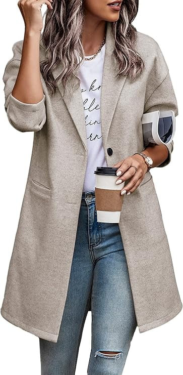 PRETTYGARDEN Women Plaid Shacket Jacket Trendy Fall Casual Button Wool Blend Tartan Trench Coat W... | Walmart (US)