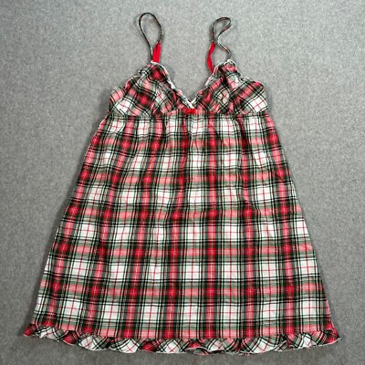 Victoria Secret Plaid Flannel Slip Nightgown Women's Medium Red Green Holidays  | eBay | eBay US