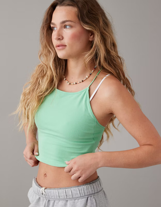 AE Strappy-Go-Lucky Cropped Cami | American Eagle Outfitters (US & CA)