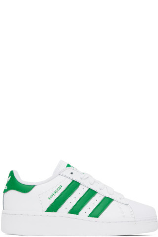 White & Green Superstar Sneakers | SSENSE