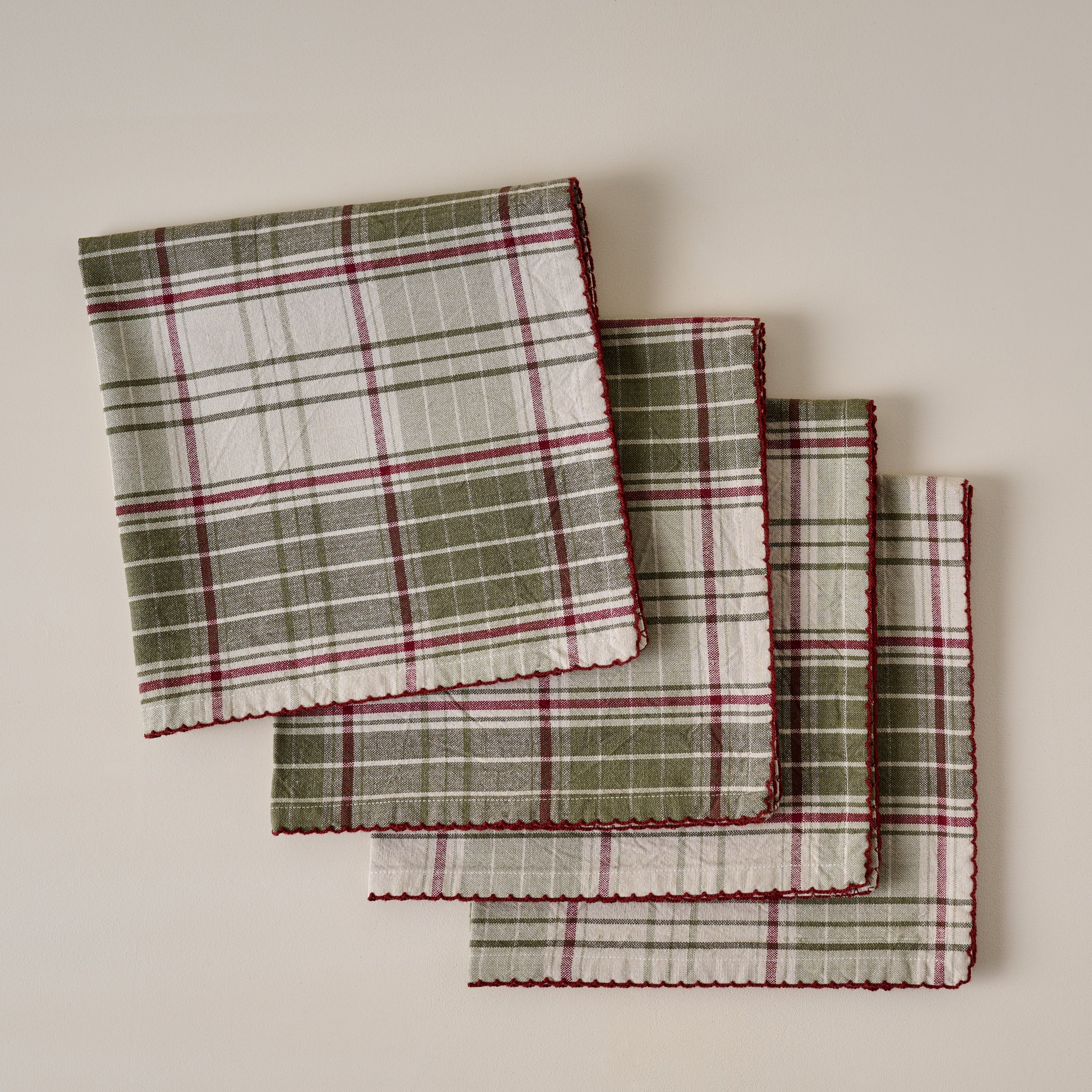 Magnolia Festive Plaid Napkin Set of Four | Magnolia