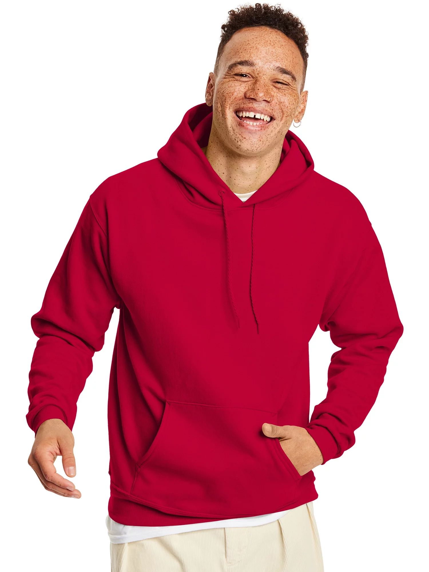 Hanes Men's and Big Men's EcoSmart Fleece Pullover Hoodie, Sizes S-5XL | Walmart (US)