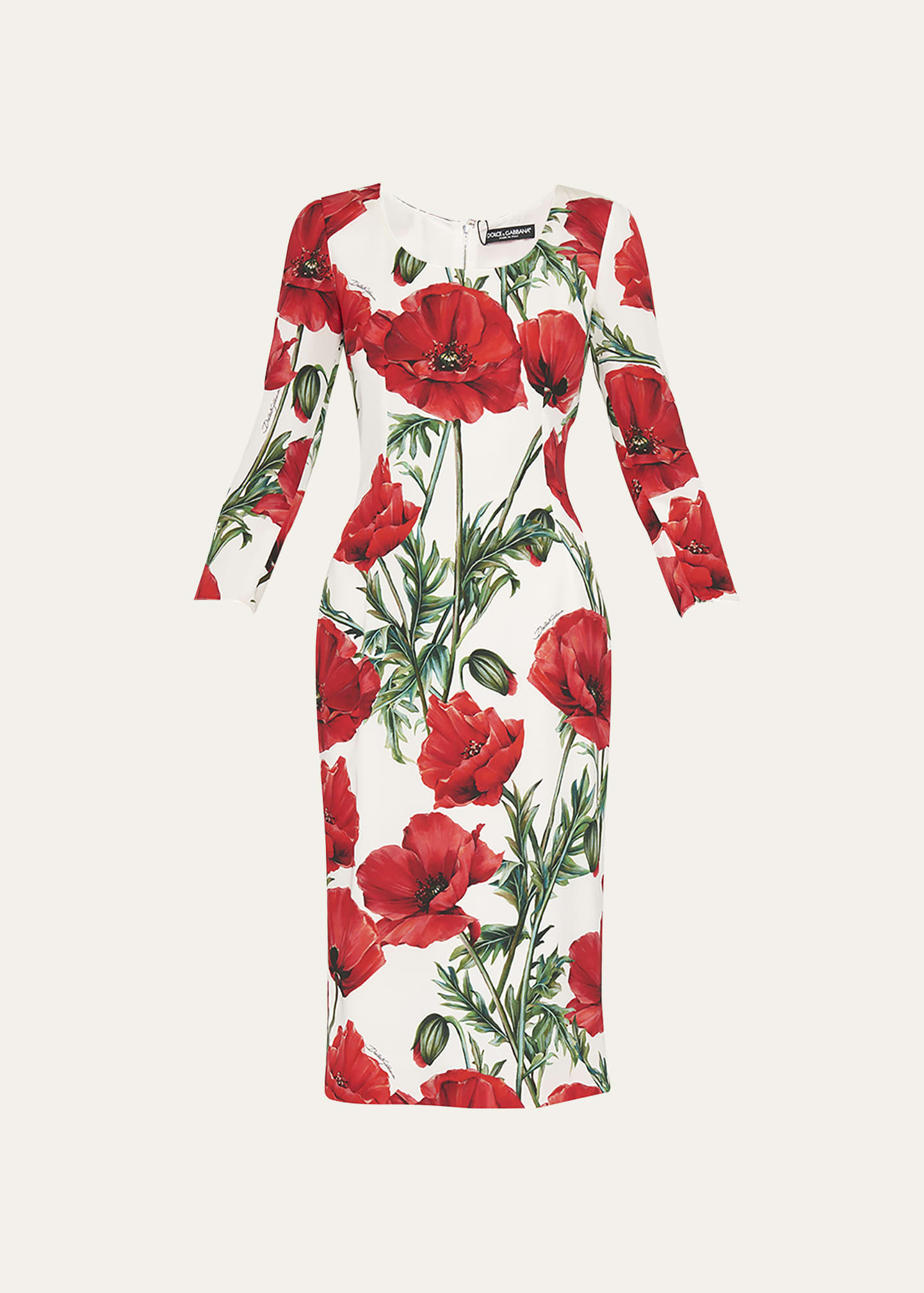 Dolce&Gabbana Floral-Print Midi Dress | Bergdorf Goodman
