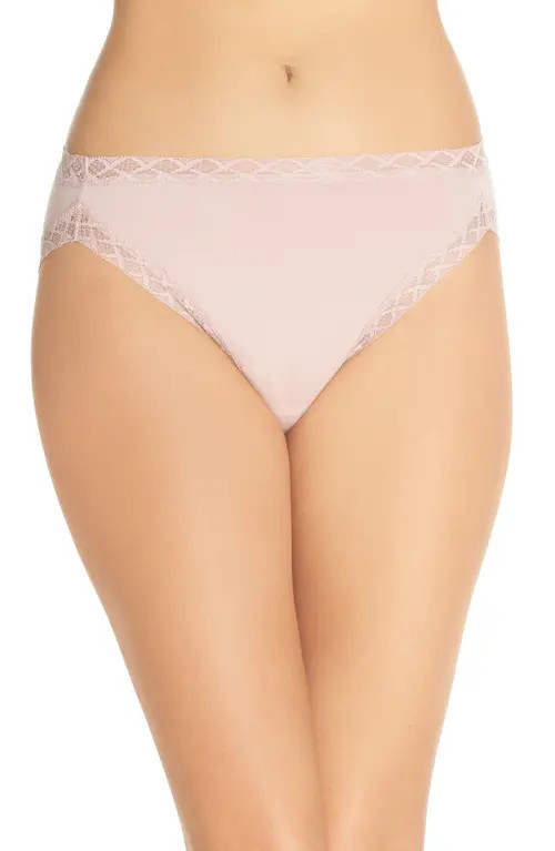 Natori Bliss Cotton French Cut Briefs in Rose Beige at Nordstrom, Size Xx-Large | Nordstrom