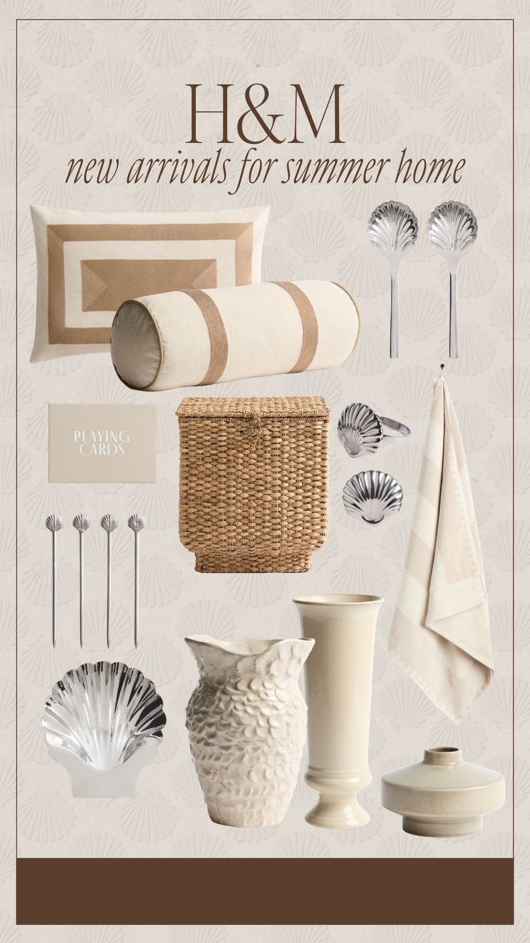 Stunning h&M home summer collection 🐚

#shells #silver #homedecor #vases #throwpillows #cocktailstirrer #seashells #beachhouse #coastal #h&mhome #homedecor

#LTKSeasonal #LTKHome