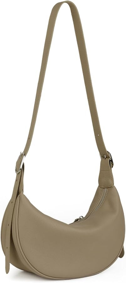 DONNAIN Casual Soft Leather Hobo Bags Women Crossbody, Trendy Crescent Shoulder Bag and Mini Purs... | Amazon (US)