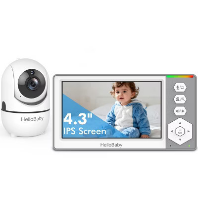 HELLOBABY 4.3" IPS Screen Pan-Tilt-Zoom Video Baby Monitor with Camera and Audio, HB6549 | Target