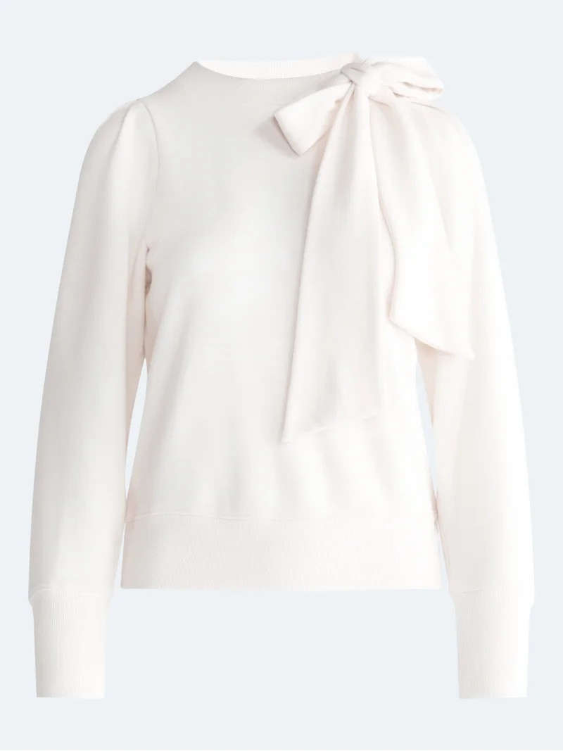 Free Assembly Women's and Women's Plus Bow Neck Sueded Terry Sweatshirt, Sizes XS-4X | Walmart (US)