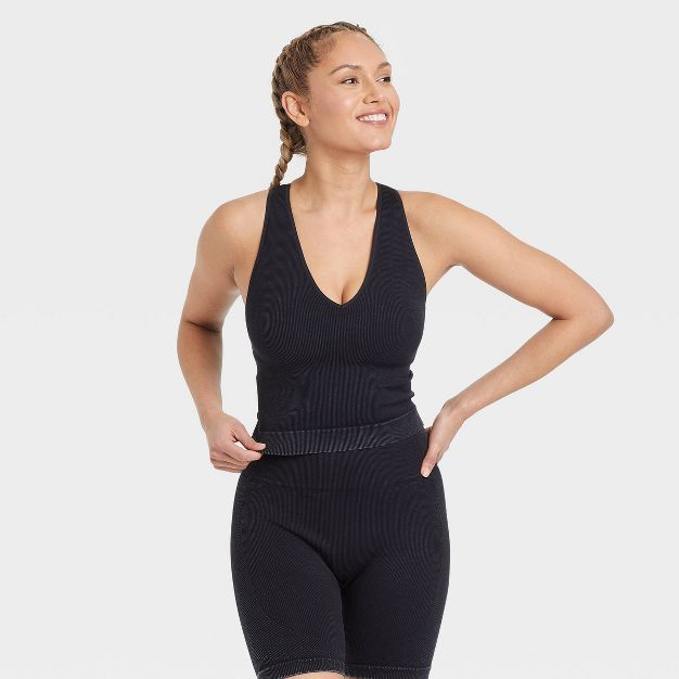 Women's Ribbed Seamless Tank with Built-in Bra - JoyLab™ | Target