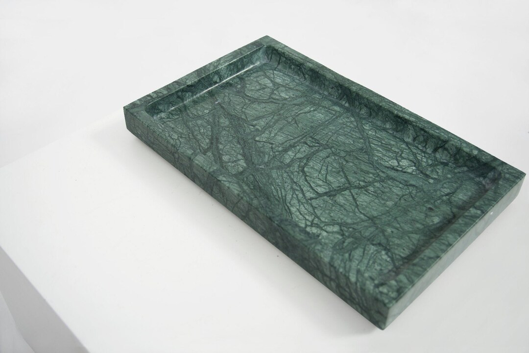 Rectangular Marble Tray | EMPRESS GREEN Minimal Tray of a Contemporary Design a Great Catch All D... | Etsy (CAD)
