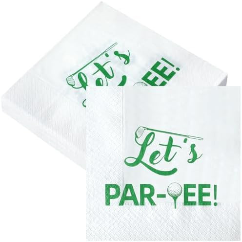 100 Pcs Golf Napkins 5x5" Disposable Golf Cocktail Napkins Hole in One First Golf Paper Napkins f... | Amazon (US)