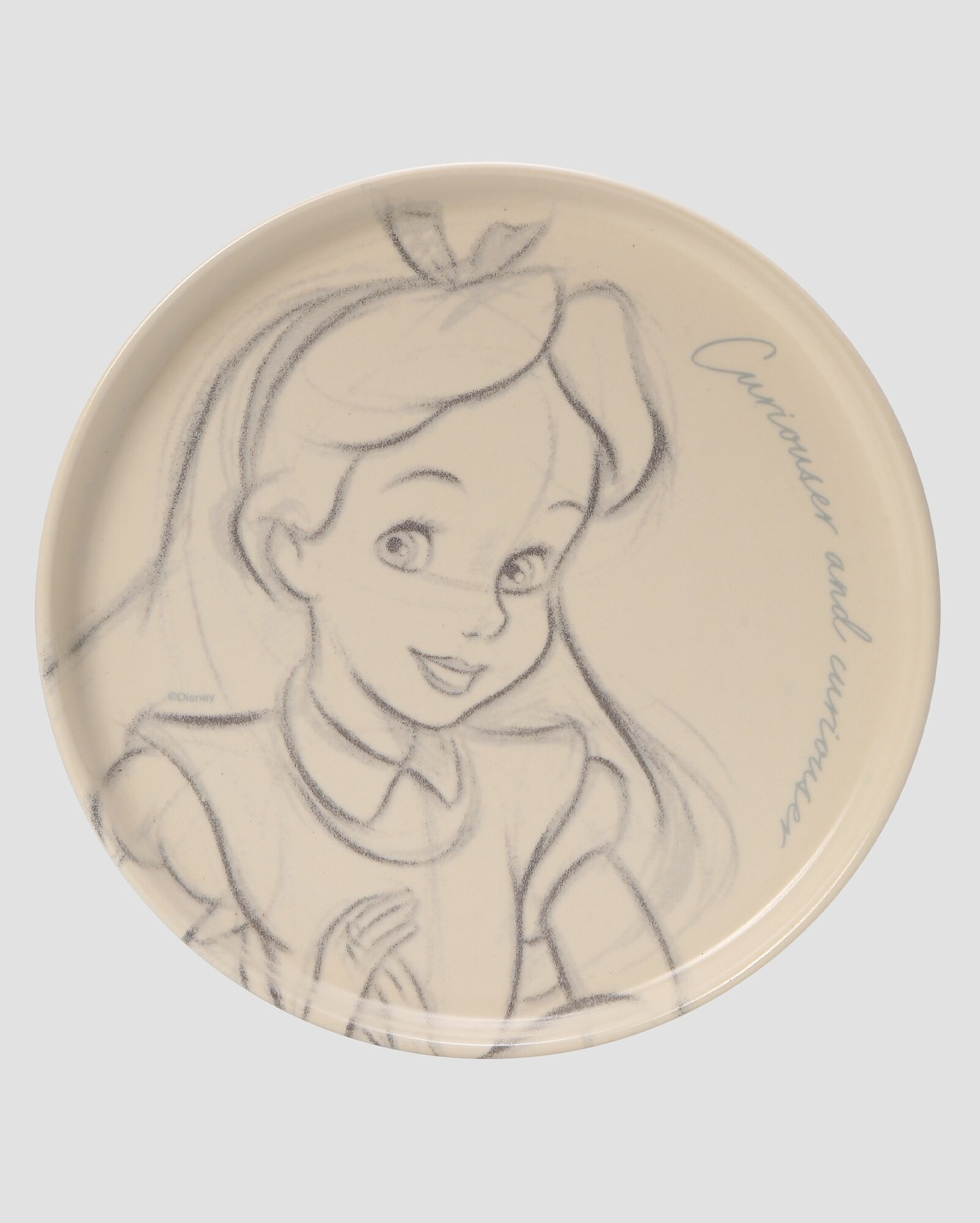 Prato de sobremesa Alice no pais das maravilhas 100 anos Disney bege | Riachuelo (BR)