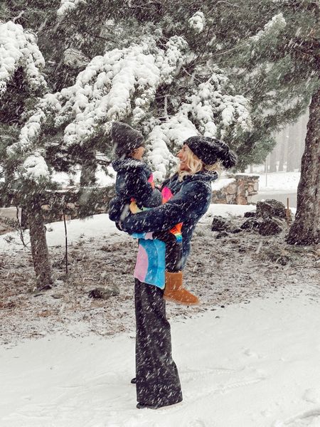 Having SNOW much fun in the mountains! Matching jackets are Lola and The Boys // Flare yoga pants size 4 // uggs // winter wear 

#LTKkids #LTKSeasonal #LTKunder100