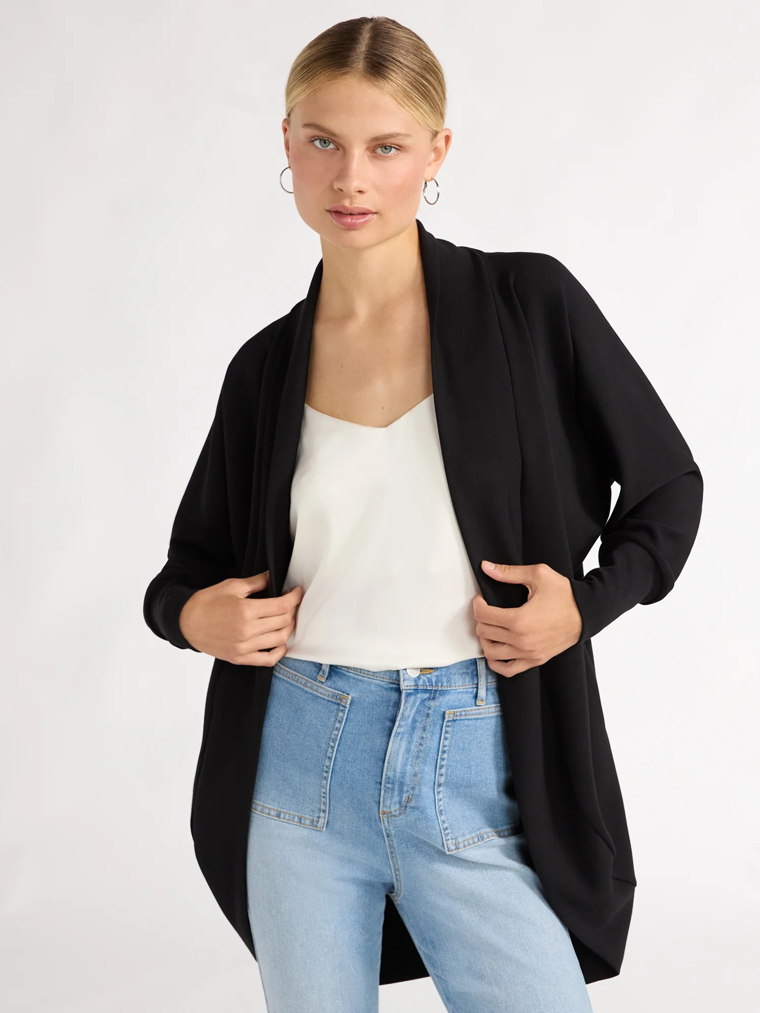 Scoop Women’s Ultimate ScubaKnit Cardigan, Sizes XS-XXL | Walmart (US)