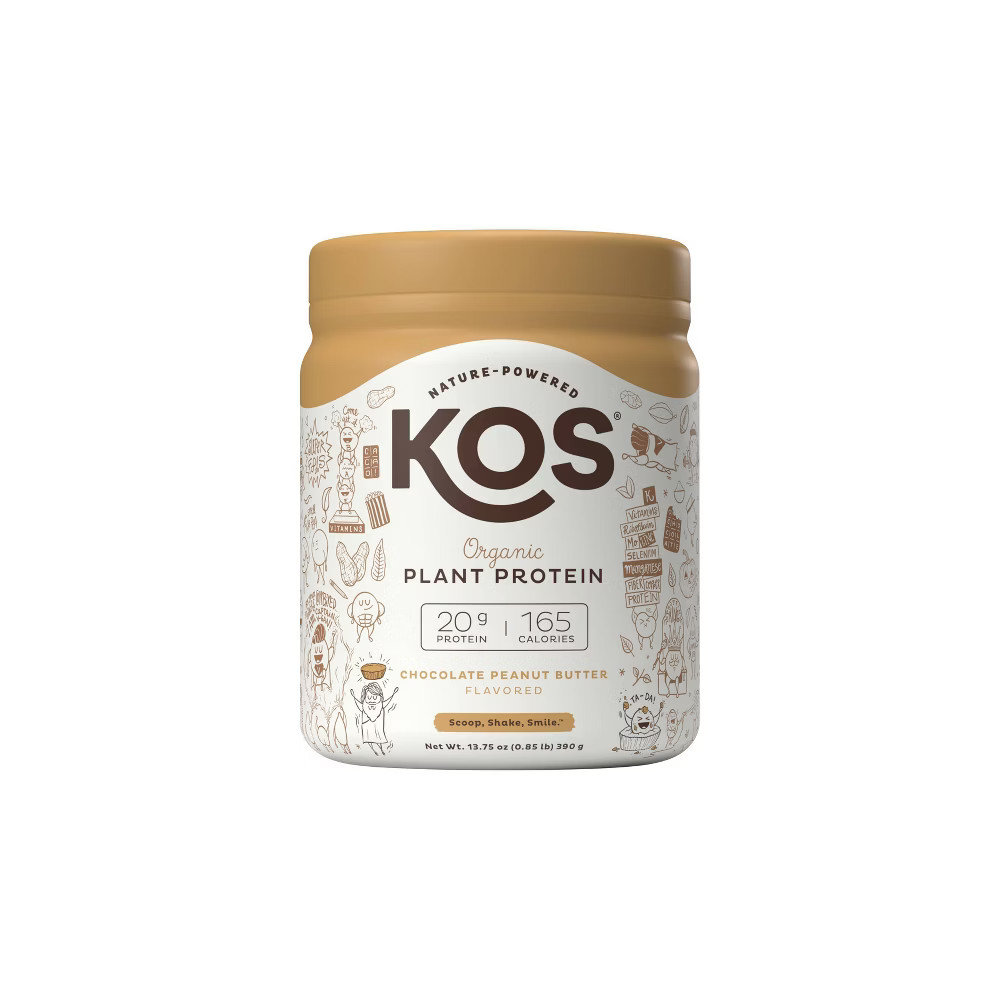 KOS Organic Vegan Protein Powder - Chocolate Peanut Butter - 13.75oz | Target