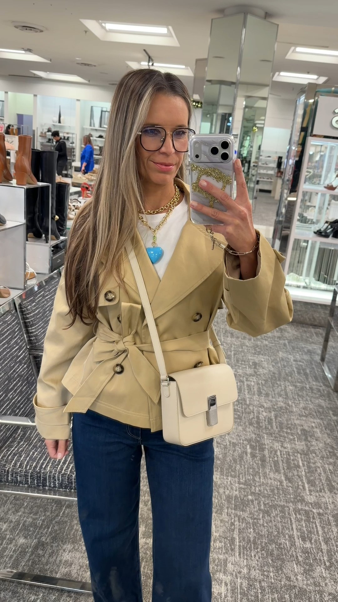 Trench coat short sz S
Use my discount code justglow011_12 for 12% off

Wide leg dark wash jeans sz 27
I’m 5’5” 122 lbs 

Iphone 17pro max case is so good 😊

Adidas sneakers - 1/2 sz down



#LTKFindsUnder100 #LTKSeasonal #LTKFindsUnder50