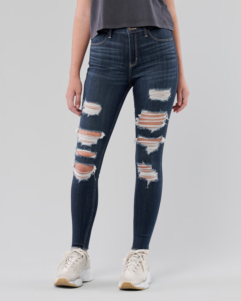 Curvy High-Rise Jean Leggings | Hollister (US)