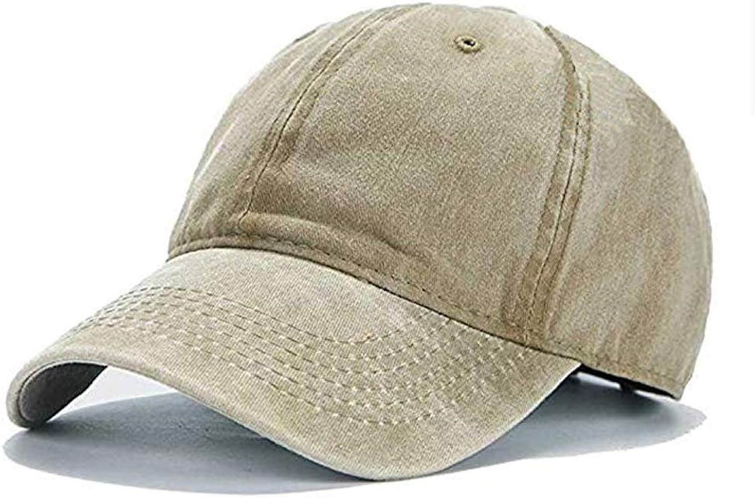 Aedvoouer Men Women Baseball Cap Vintage Washed Distressed Hats Twill Plain Adjustable Dad-Hat | Amazon (US)