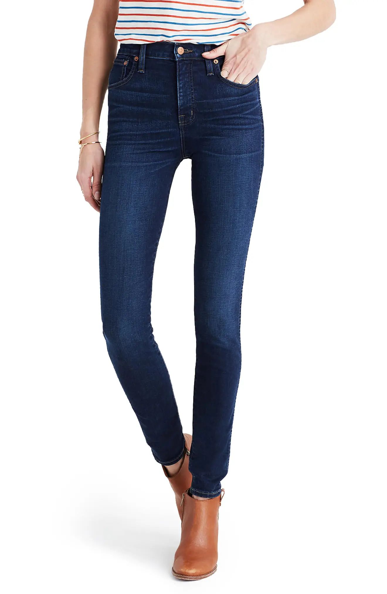 Madewell 10-Inch High Rise Skinny Jeans (Hayes Wash) | Nordstrom