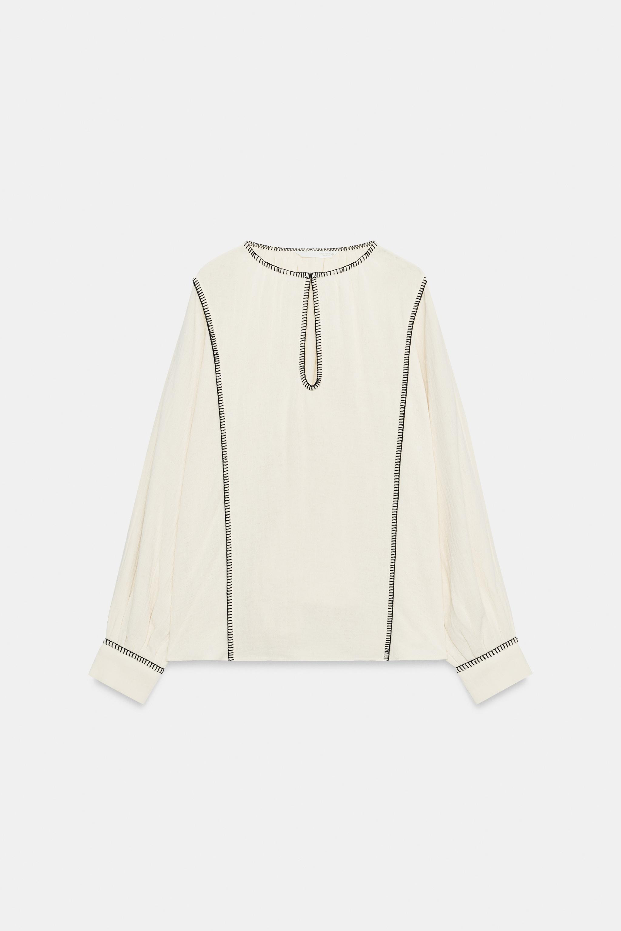 ZW COLLECTION RUSTIC TOPSTITCHED SHIRT | Zara UK