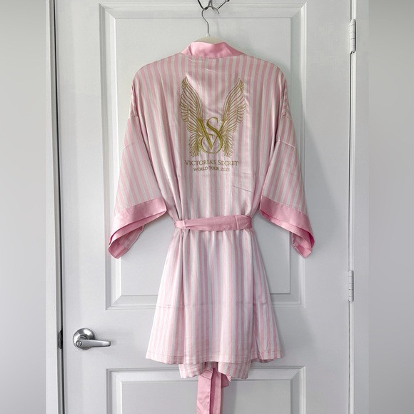 VICTORIA'S SECRET The Tour '23 Iconic Pink Stripe Robe | Poshmark