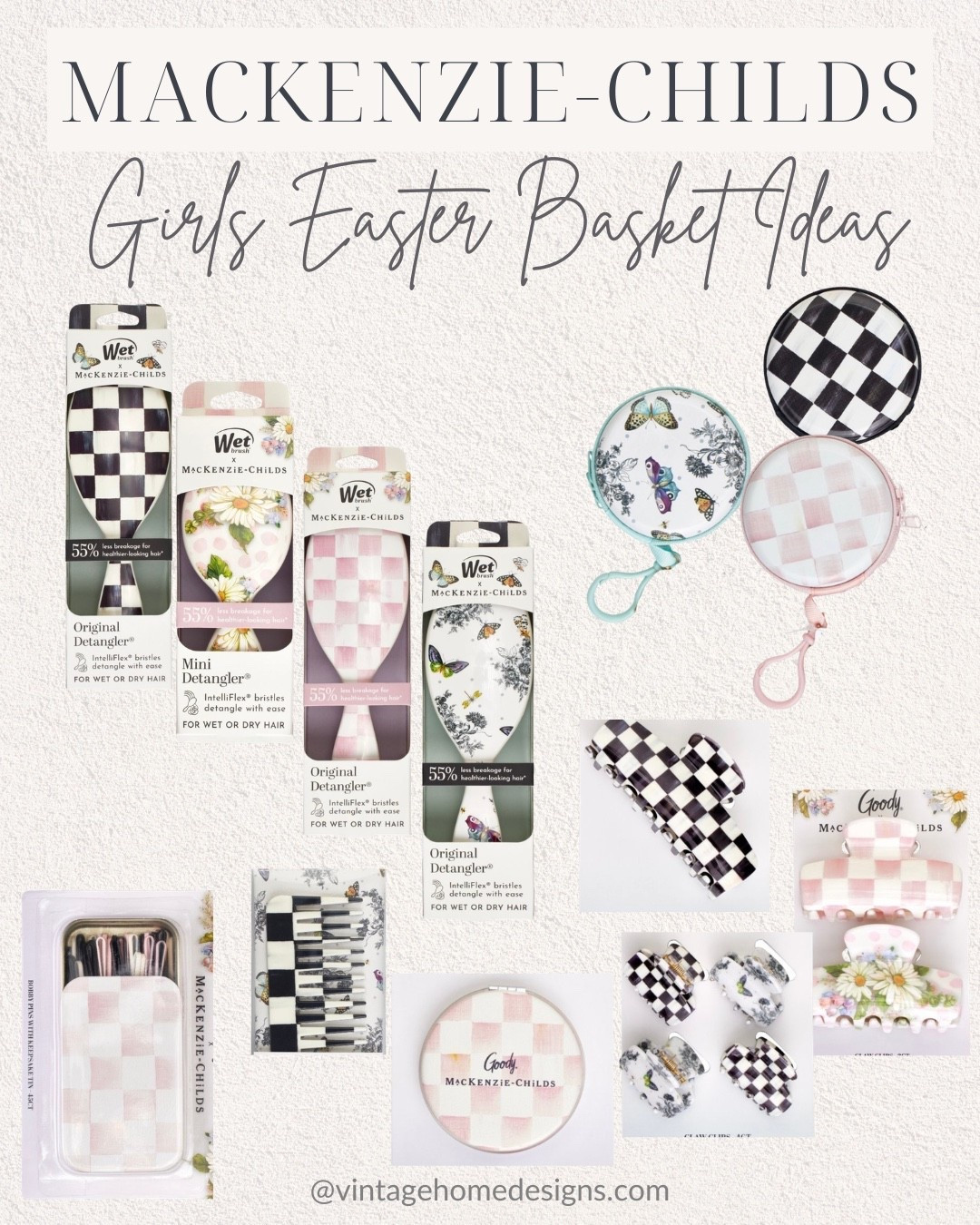 Have you seen the cute Mackenzie-Child’s hair products at Target?

They are so cute and would be great for girls Easter baskets. 

There are hair elastics, combs, brushes, clips, bobby pins in the cutest case, hair ties in an adorable case and even a compact mirror.

They come in several different Mackenzie-Childs pattens including Courtly Check, Rosy Check, Butterfly Garden and Wildflowers. 

Hurry and grab some before they sell out! 



#LTKSeasonal #LTKBeauty #LTKKids