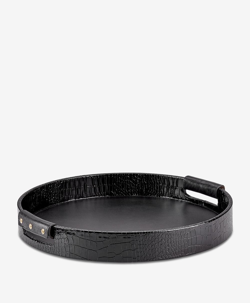 Round Leather Tray | GiGi New York / Graphic Image