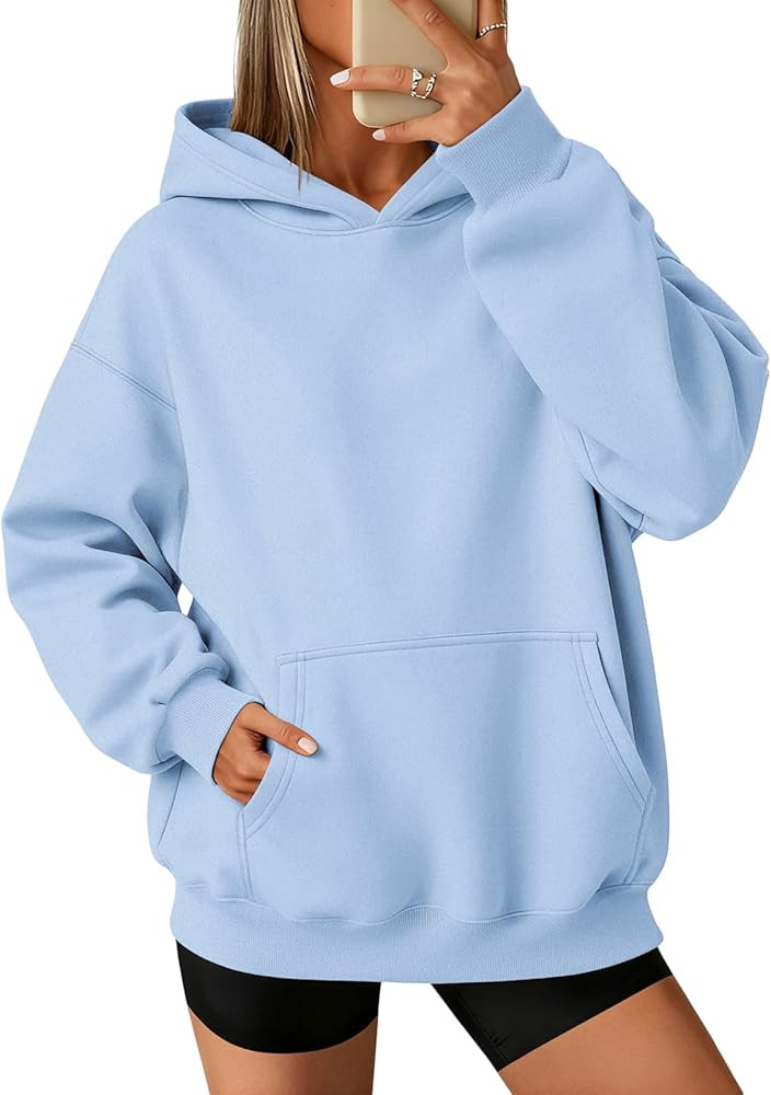 ATHMILE Womens Oversized Hoodies Fleece Sweatshirts Long Sleeve Sweaters Pullover Fall Clothes wi... | Amazon (US)