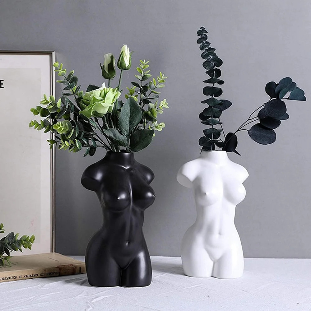 Elegant Female Form Body Vase - Boho Chic Bud Flower Vase Christmas Room Decor - MUTOCAR Small Ce... | Walmart (US)