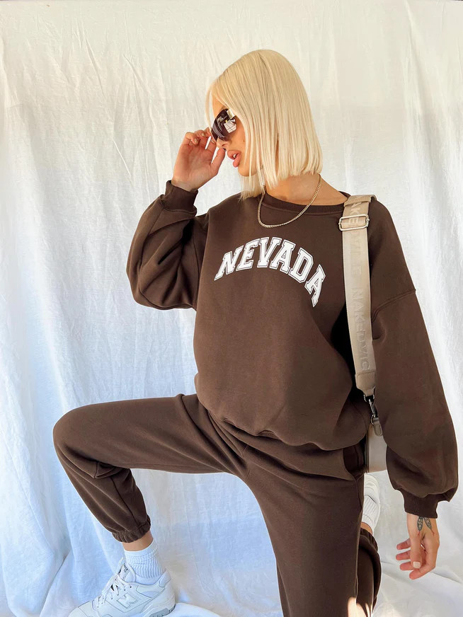 Nevada Sweatshirt Brown | Princess Polly US