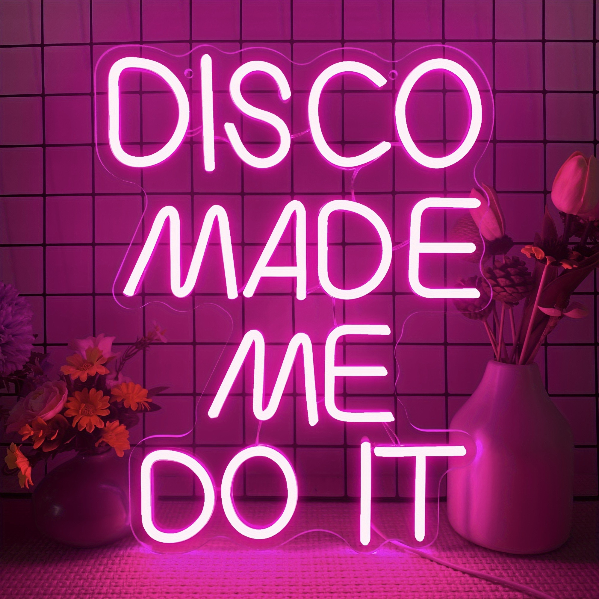 Disco Made Led Neon Light Signs Wall Sign Pink Neon Light - Temu | Temu Affiliate Program