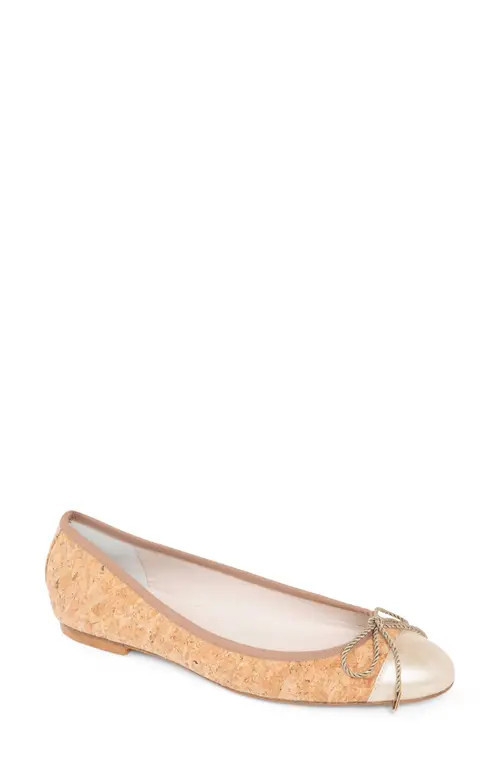 PAUL MAYER Love Ballet Flat in Ceramic/Cork at Nordstrom, Size 9.5 | Nordstrom