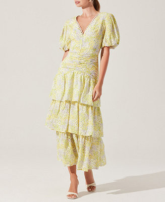 ASTR the Label Women's Corinna Tiered Maxi Dress - Macy's | Macy's