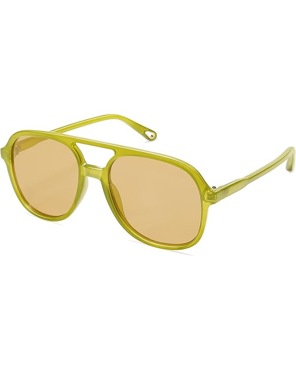 SOJOS Retro Polarized Aviator Sunglasses for Women Men Classic 70s Vintage Trendy Square Aviators... | Amazon (US)
