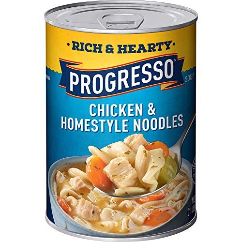 "PACK OF 12 - Progresso Rich & Hearty Chicken & Homestyle Noodles Soup 19 oz Can, 19.0 OZ" | Amazon (US)
